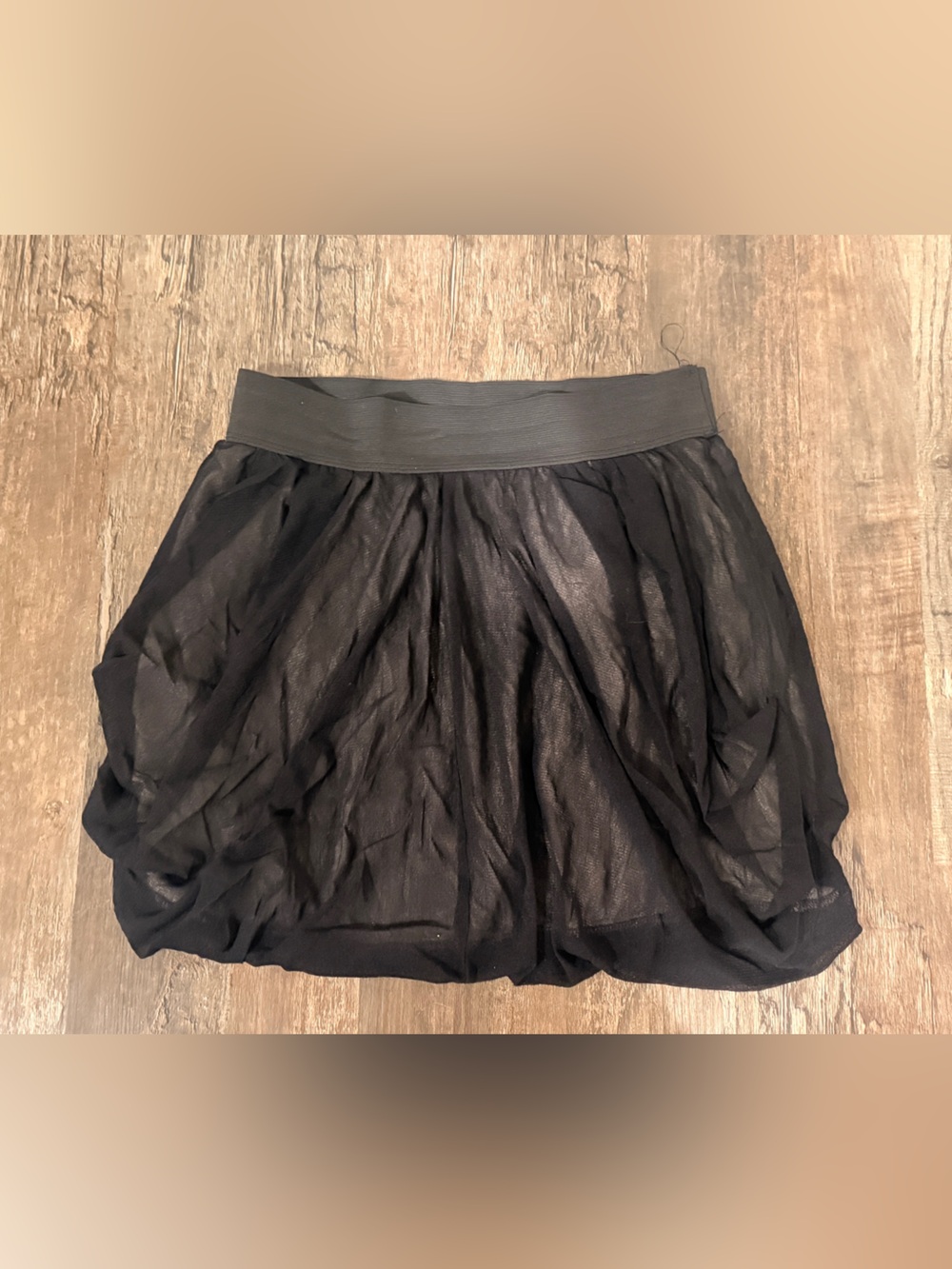 Maude Black Sheer Bubble Skirt